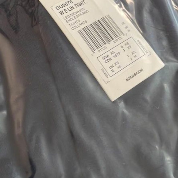 BRAND NEW women adidas essential linear black tights leggings pants size XS - Picture 5 of 6